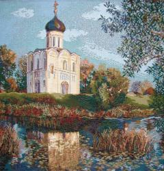 картина, гобелен, храм, церковь, Храм Покрова на Нерли