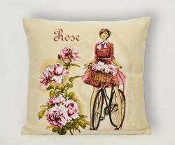 гобелен, наволочка, владивосток, девушка подушка, леди, роза
